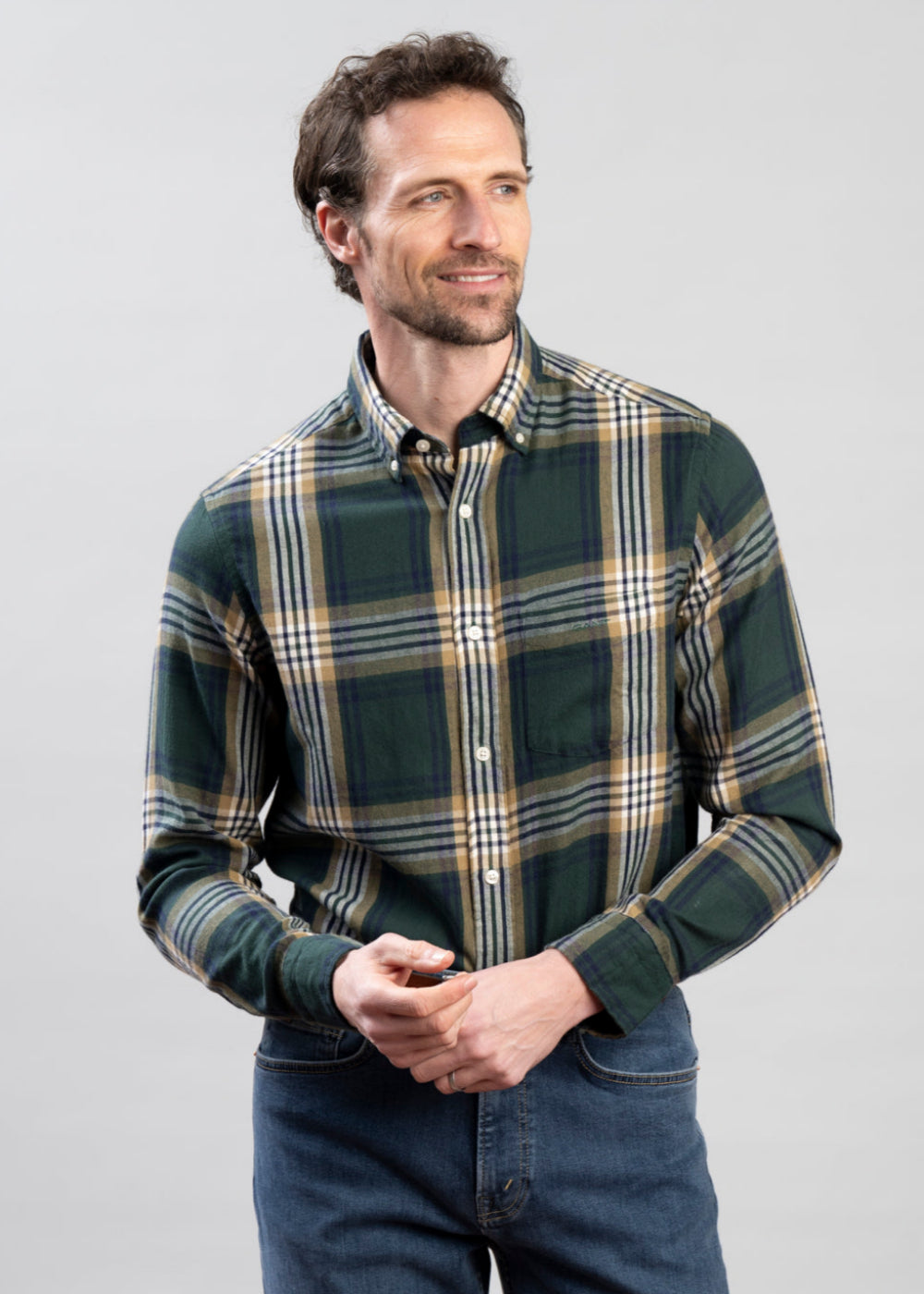 Regular Windblown Flannel Check Shirt