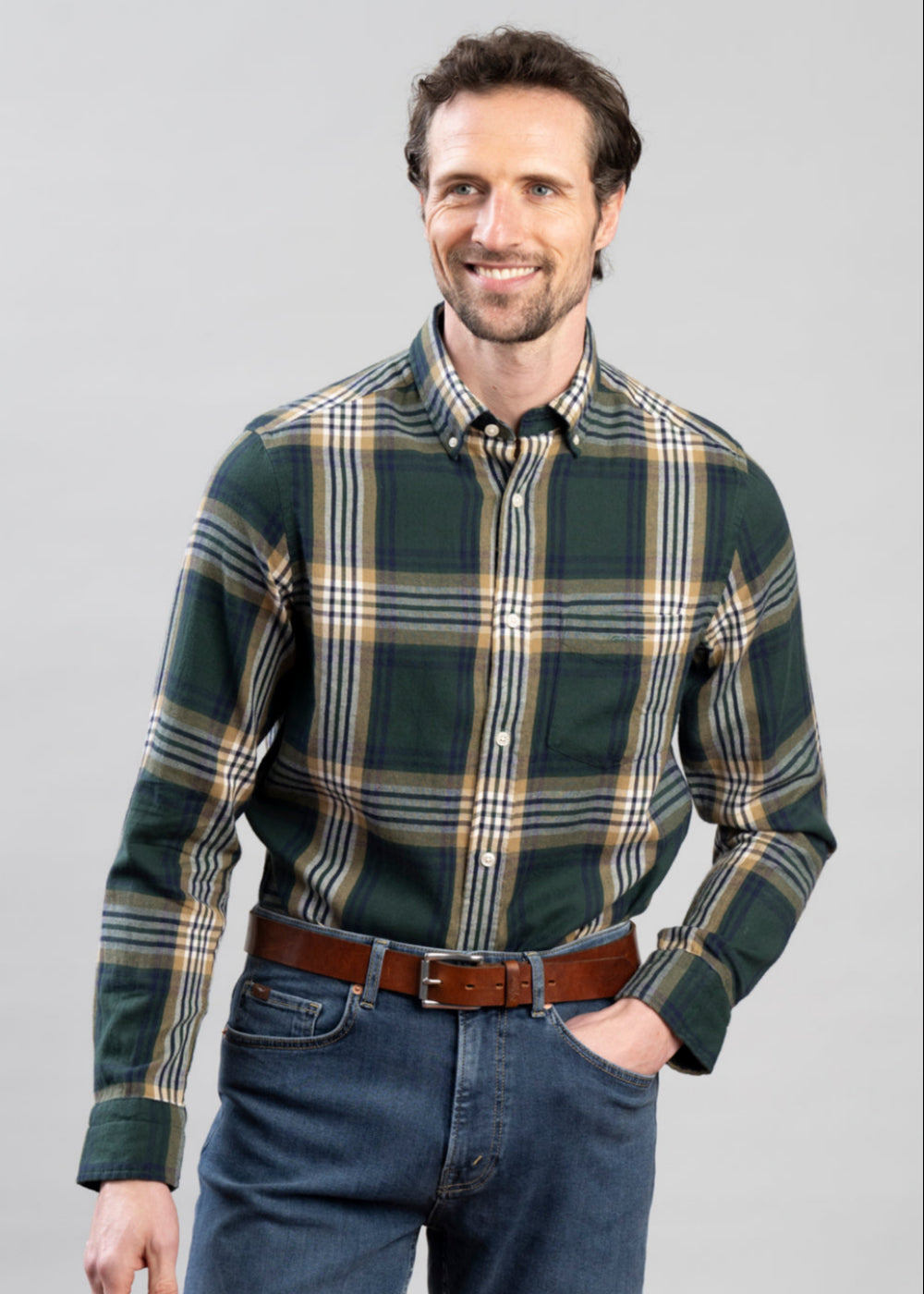 Regular Windblown Flannel Check Shirt