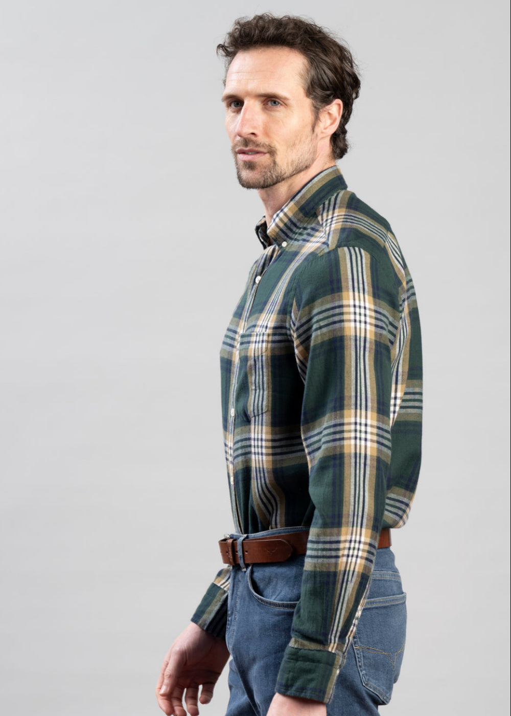 Regular Windblown Flannel Check Shirt
