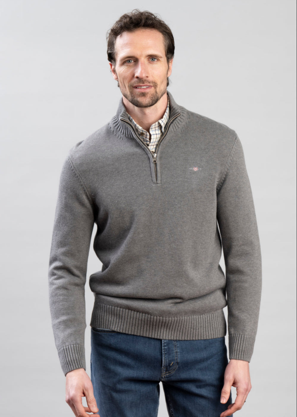 Casual Cotton Half Zip