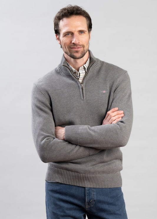 Casual Cotton Half Zip