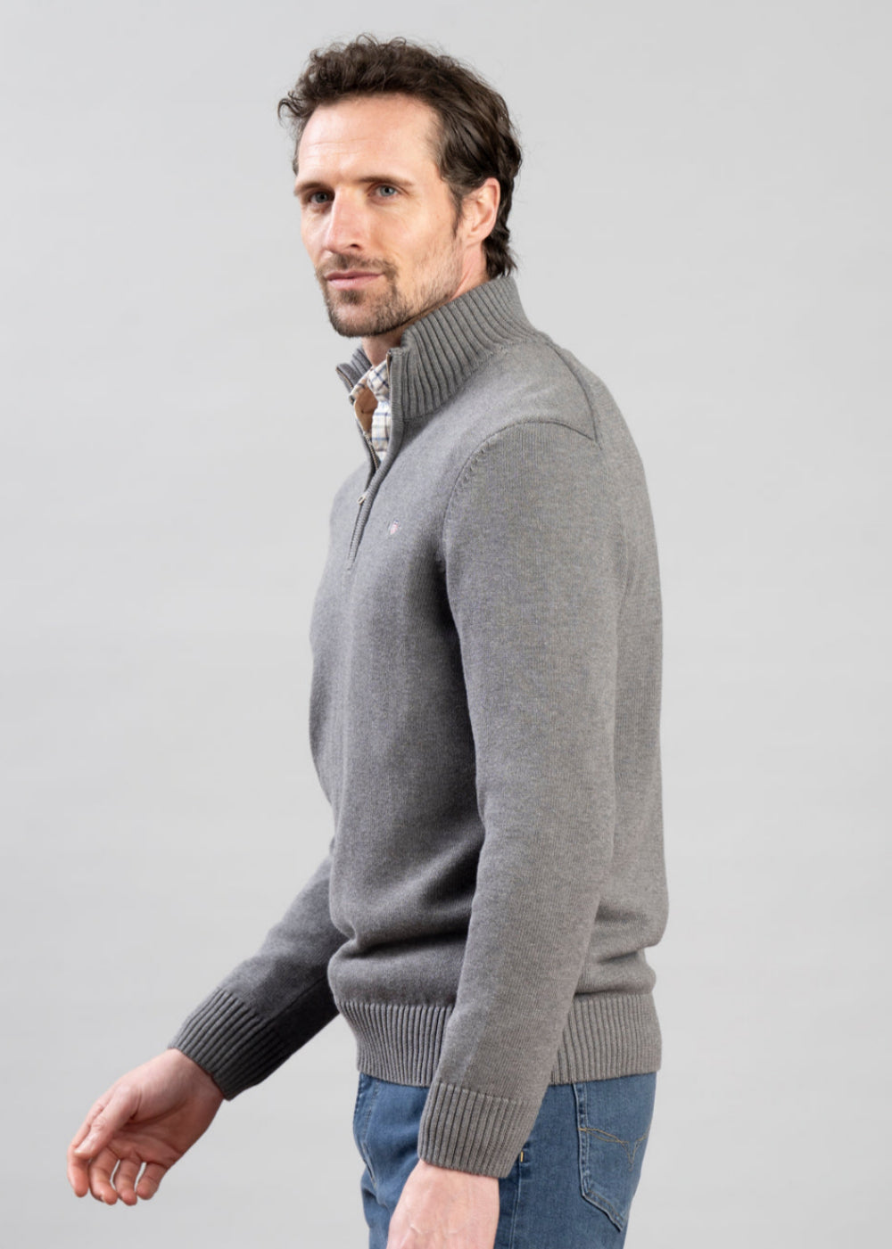 Casual Cotton Half Zip