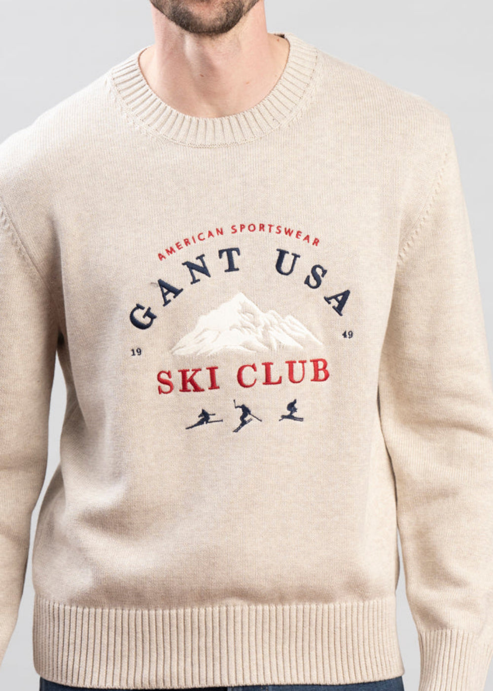 Embroidered Graphic Crew Neck