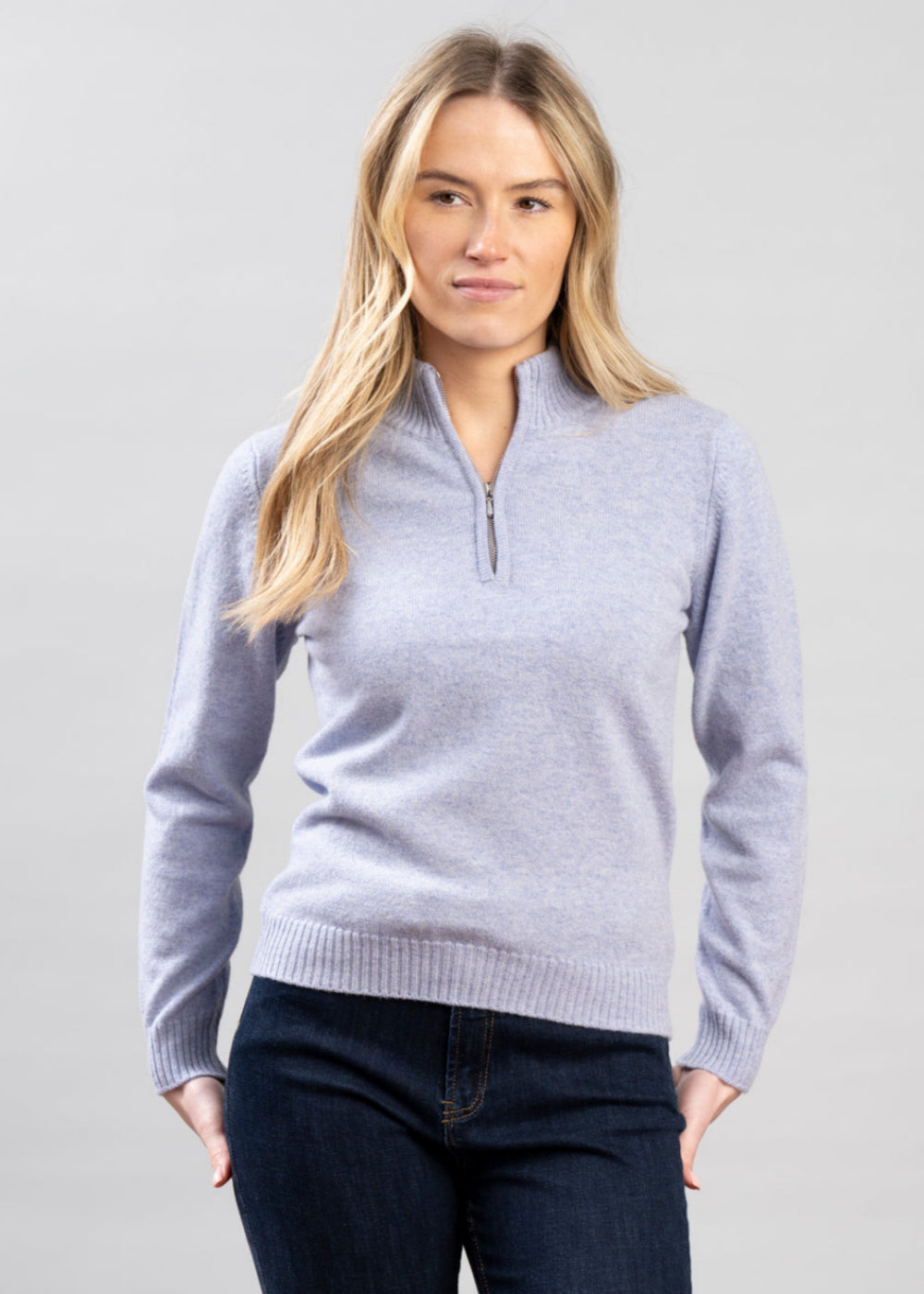 Lindsey Lambswool Zip Neck