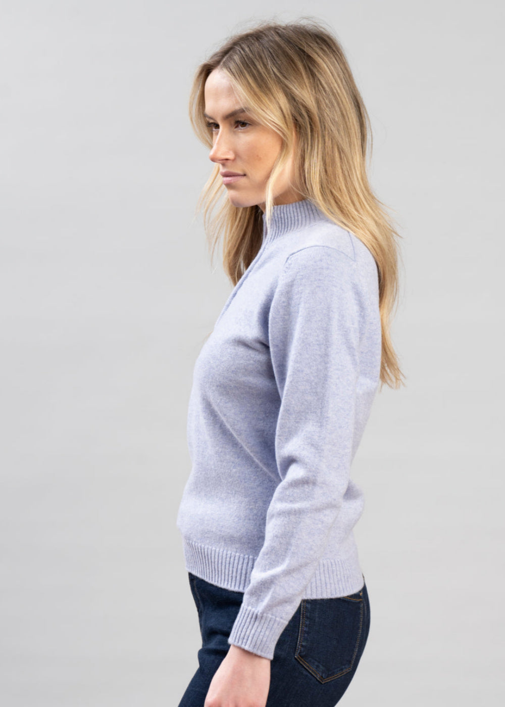 Lindsey Lambswool Zip Neck