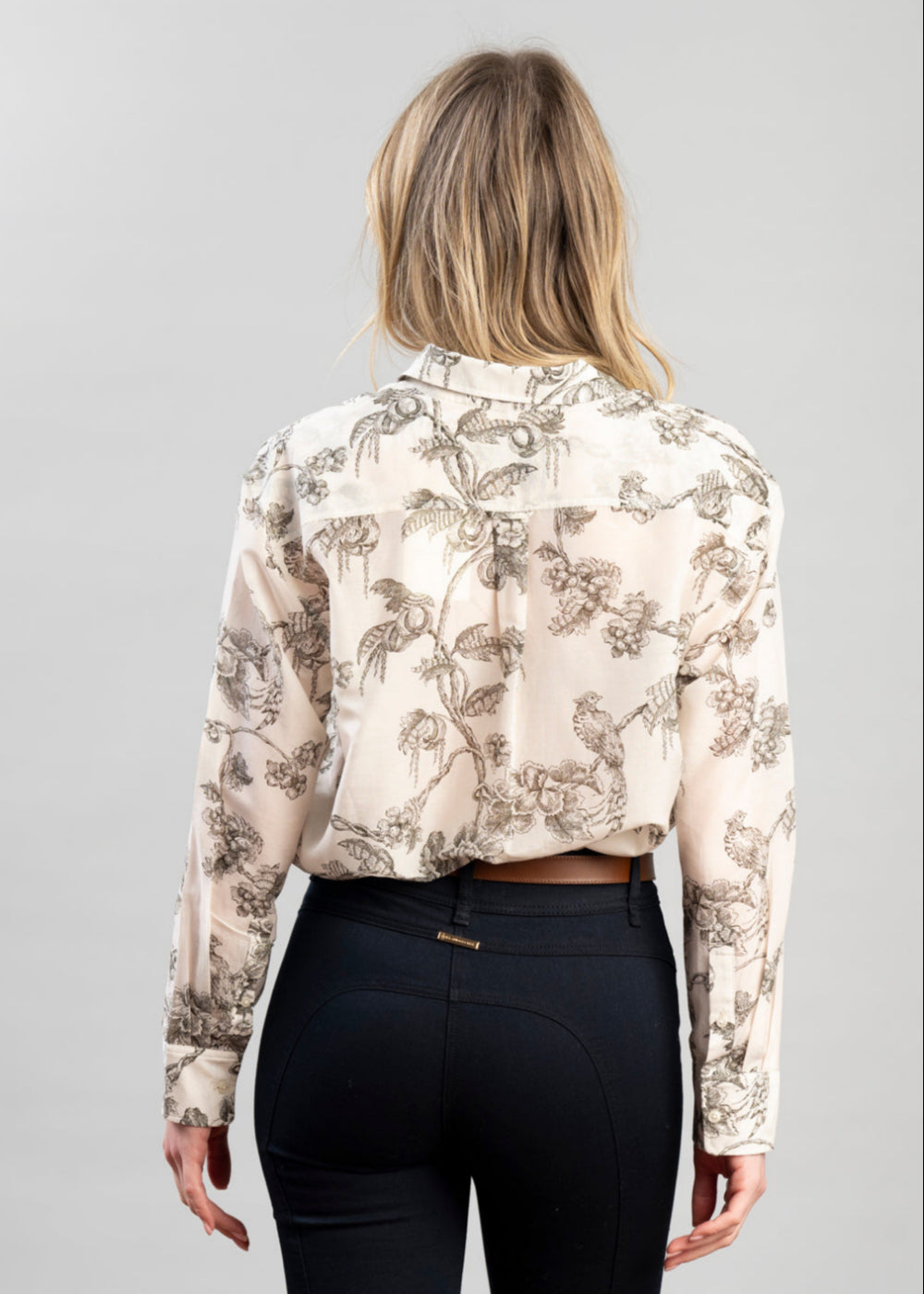 Tree Print Cotton Silk Shirt