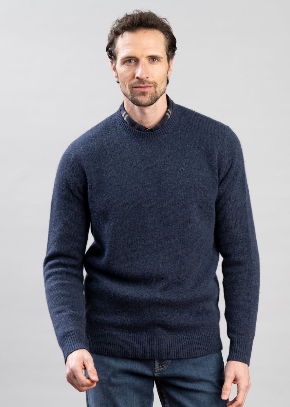 Barbour Covent Crew Neck Jumper – Navy Marl – Humes Outfitters