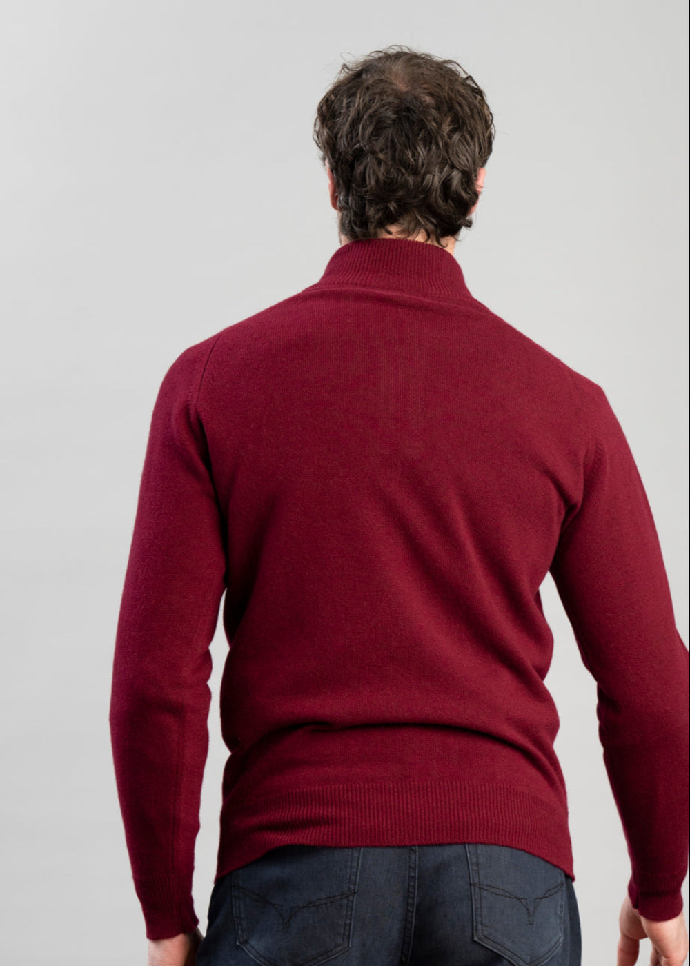 Cashmere 2 Ply Zip Neck Sweater
