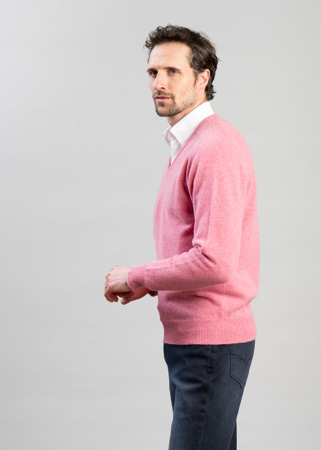 Exclusive Leven 2 Ply Lambswool V-Neck