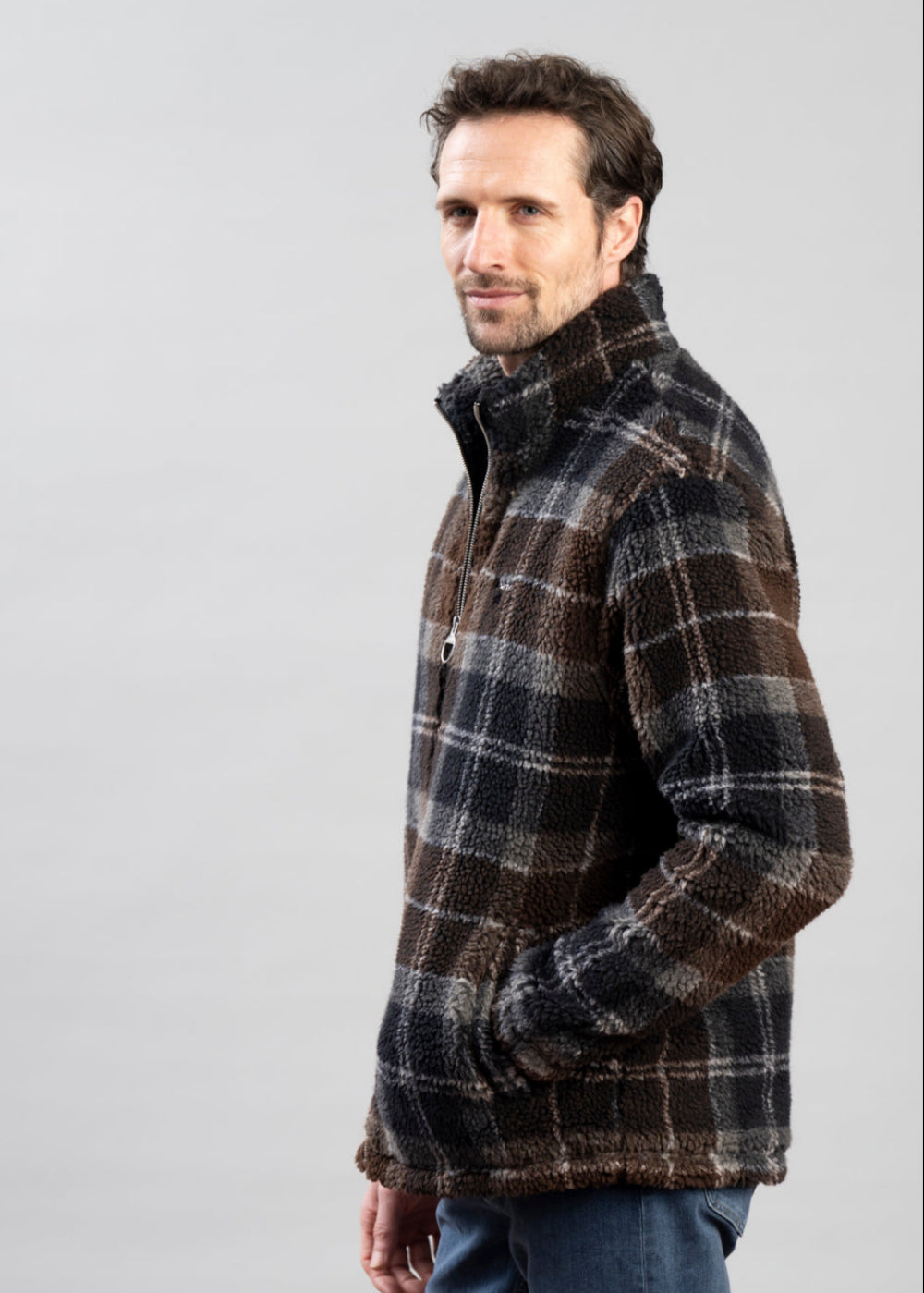 Tartan Fleece Zip Through
