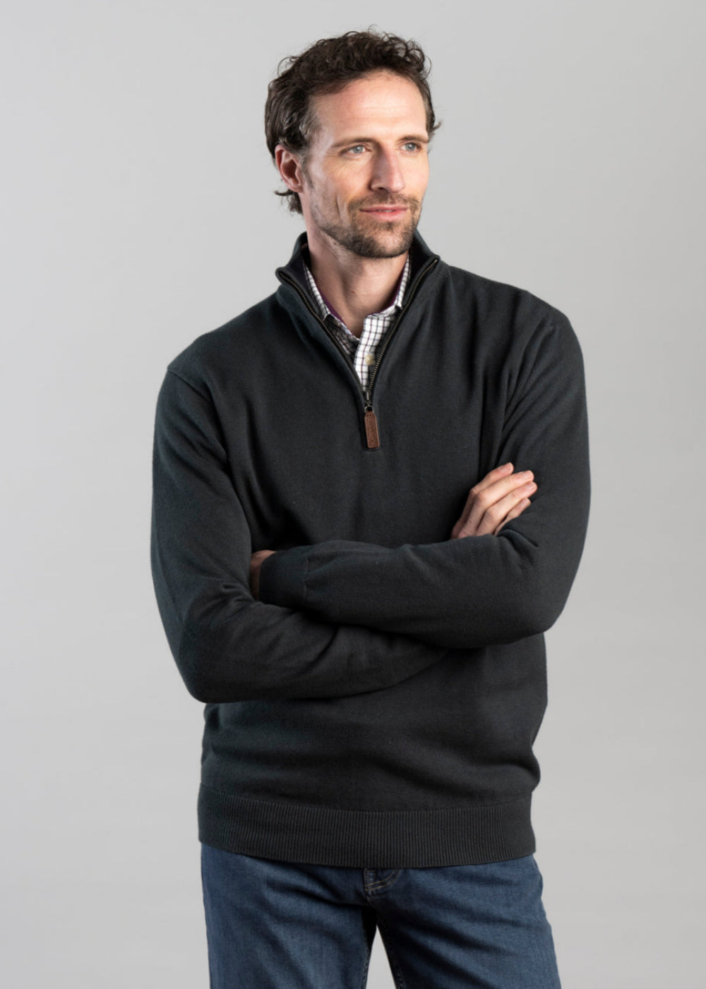 Calton Cotton Cashmere 1/4 Zip Jumper