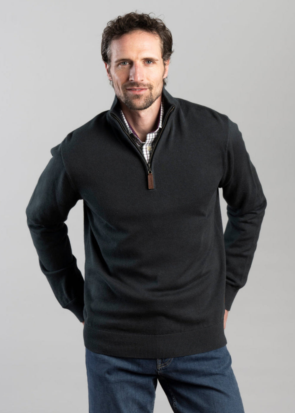 Calton Cotton Cashmere 1/4 Zip Jumper