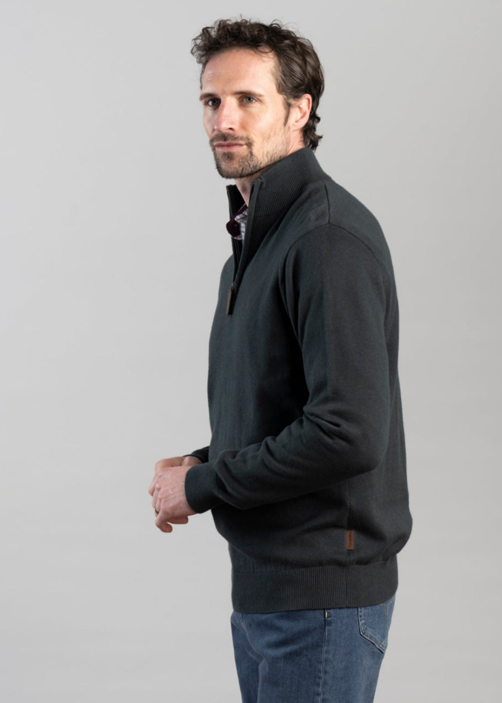 Calton Cotton Cashmere 1/4 Zip Jumper