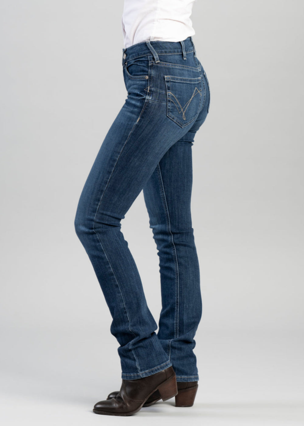 R.E.A.L Perfect Rise Abby Straight Leg Jeans