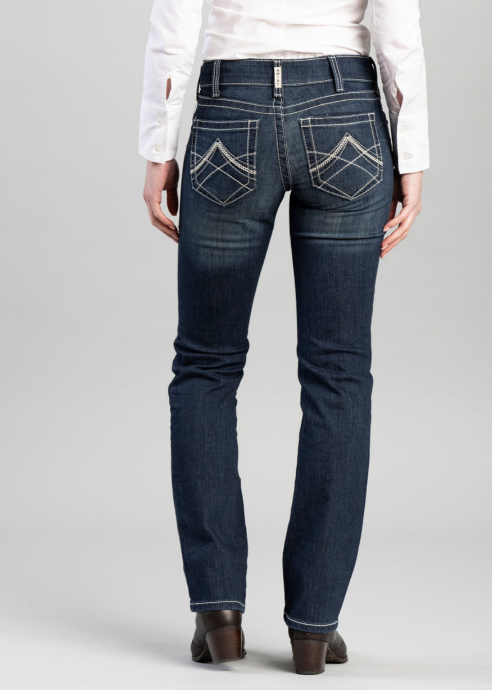 R.E.A.L Mid Rise Icon Stackable Straight Leg Jeans