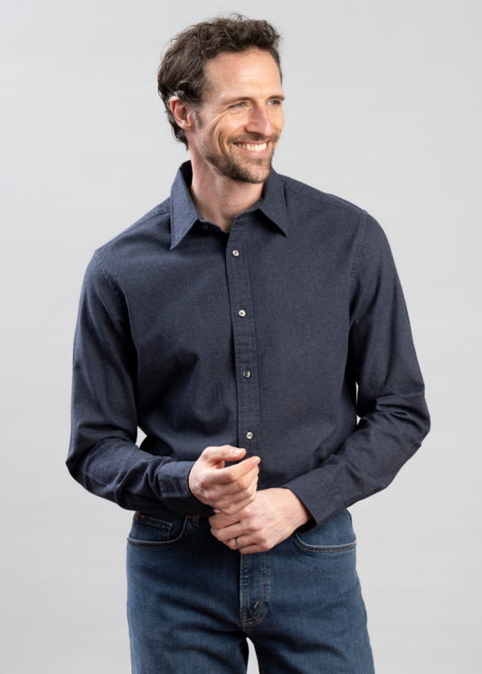 Regular Flannel Melange Shirt