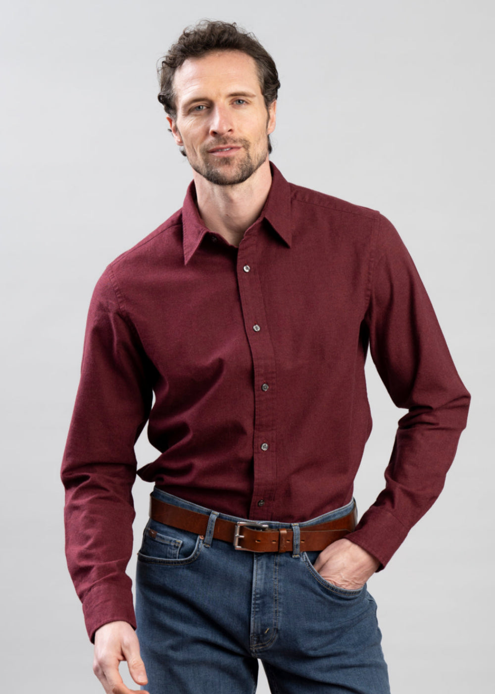 Regular Flannel Melange Shirt