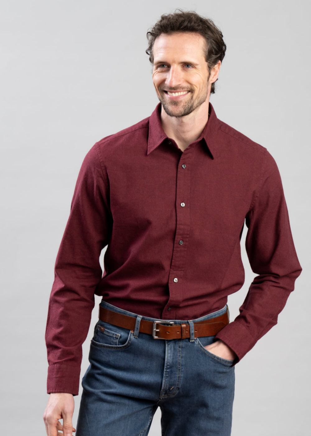 Regular Flannel Melange Shirt