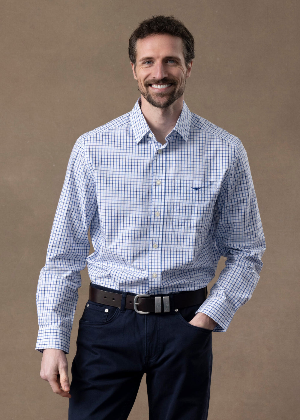 Newland Poplin Checked Shirt