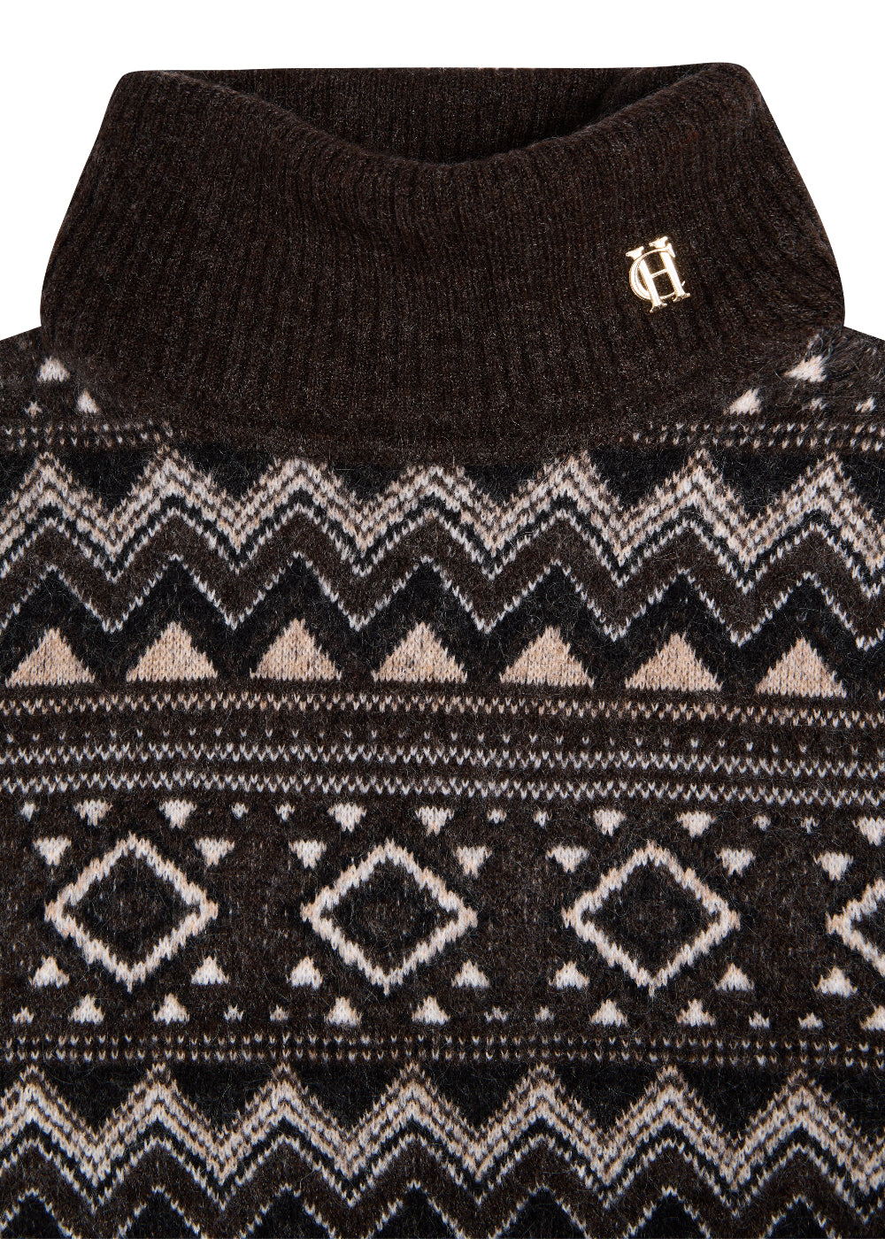 Antonia Fairisle Roll Neck Knit