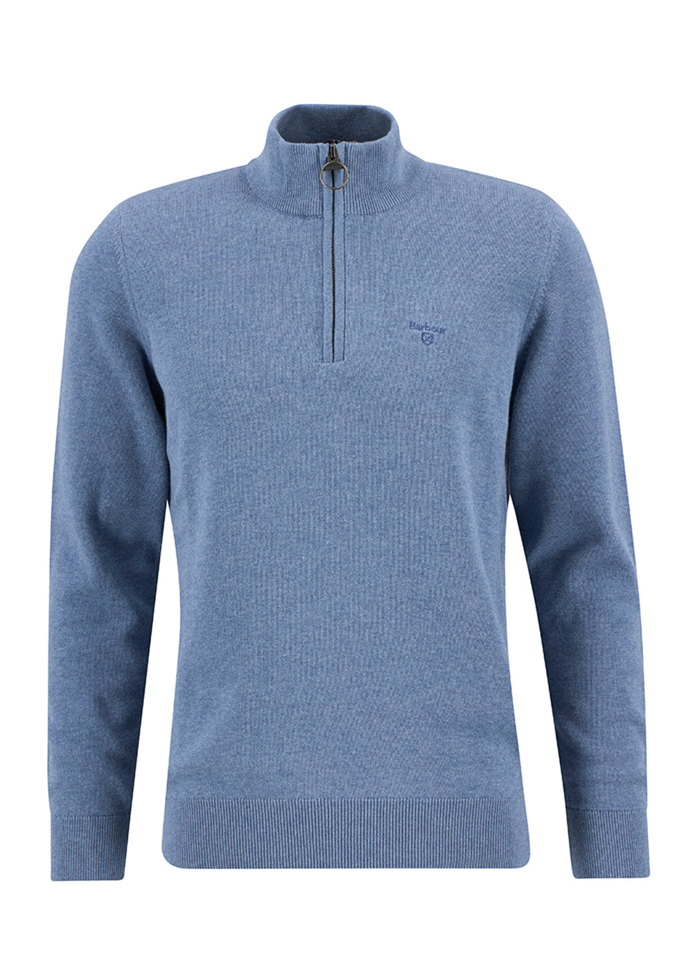 Cotton Half Zip Knitted Jumper