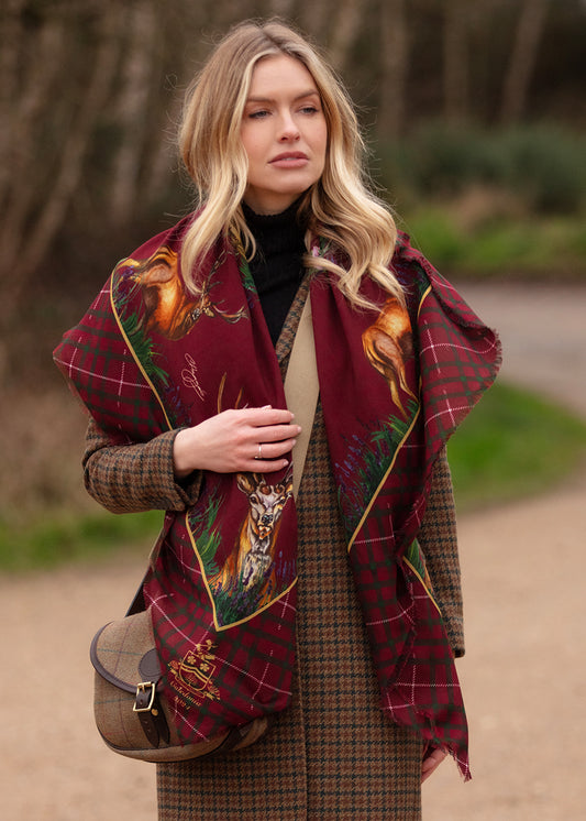 Caledonia Wool Silk Shawl Scarf