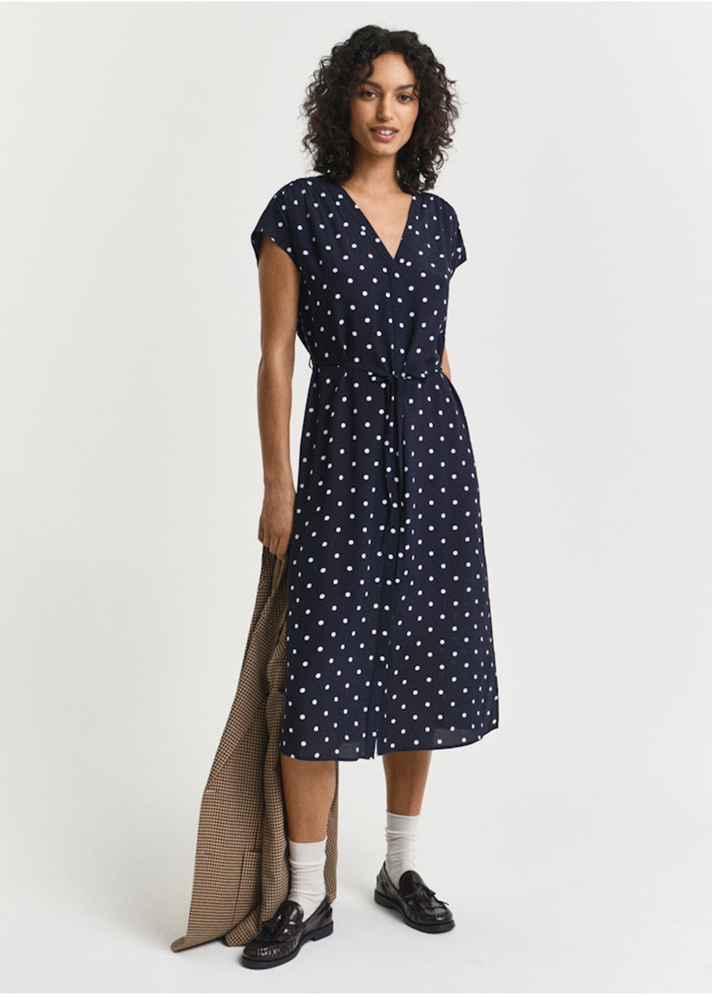 Dot Print Caftan Dress