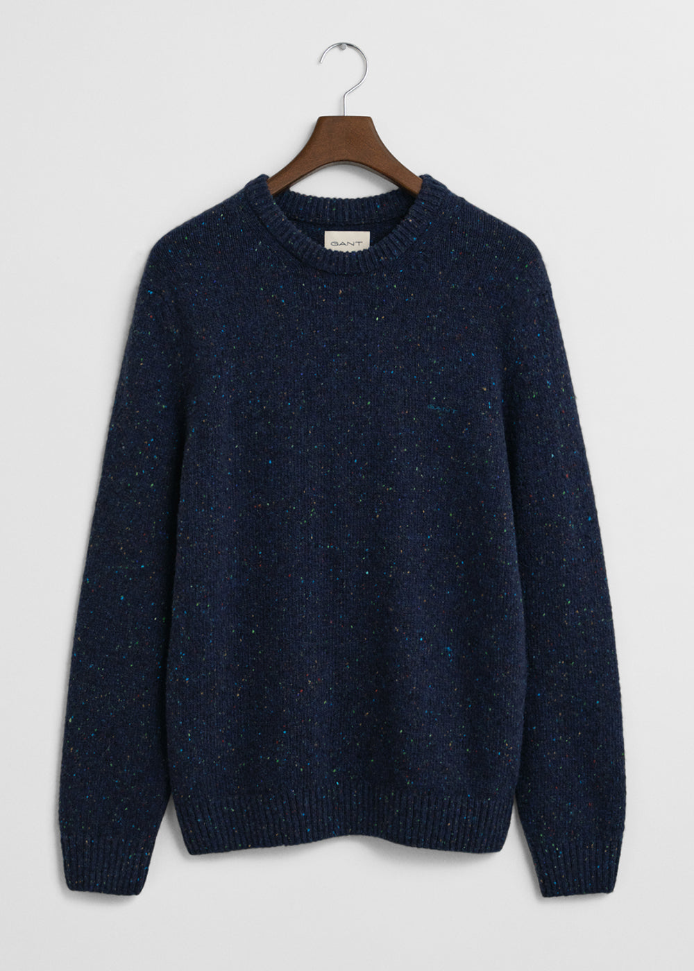 Wool Blend Neps Crew Neck