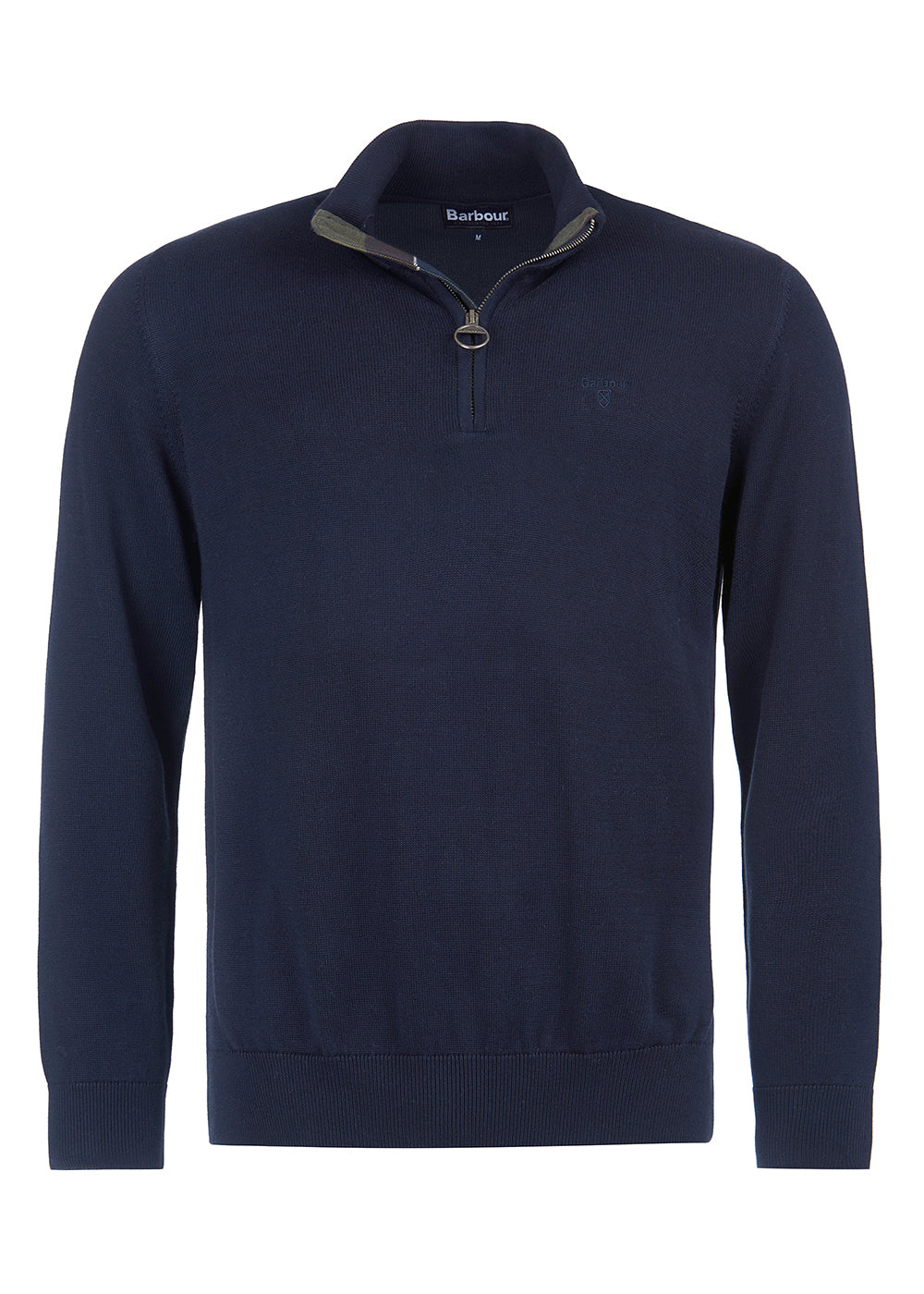 Cotton Half Zip Knitted Jumper