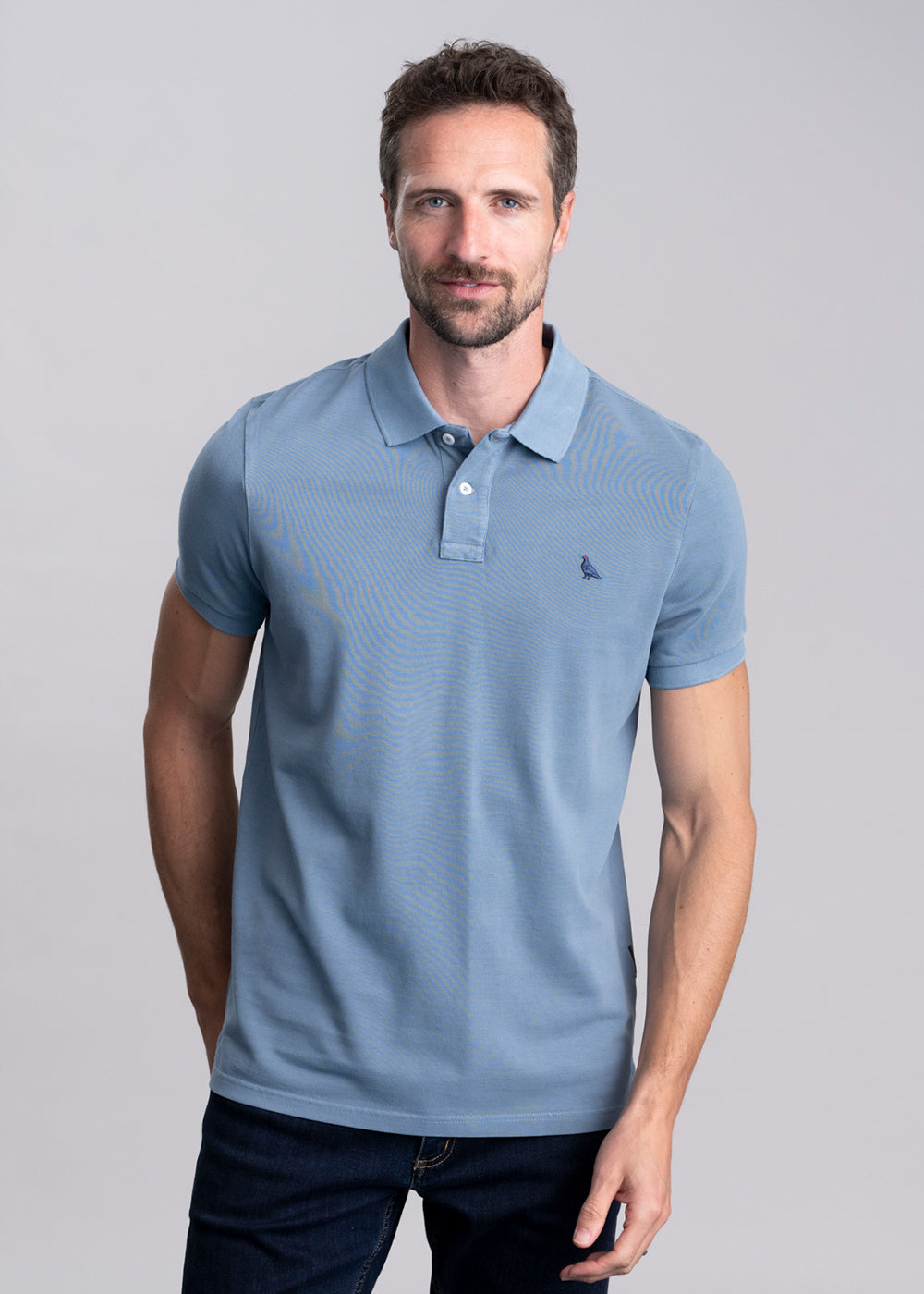 St Ives Garment Dyed Jersey Polo Shirt