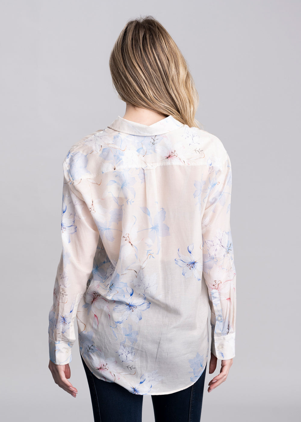 Floral Print Cotton Silk Shirt