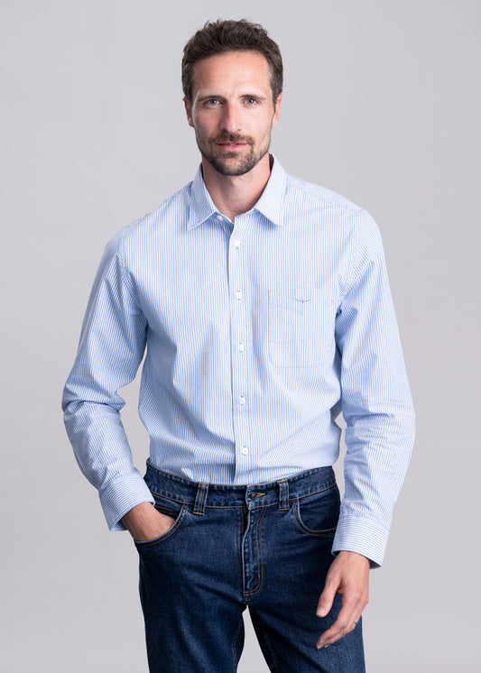 Regular Poplin Stripe Shirt