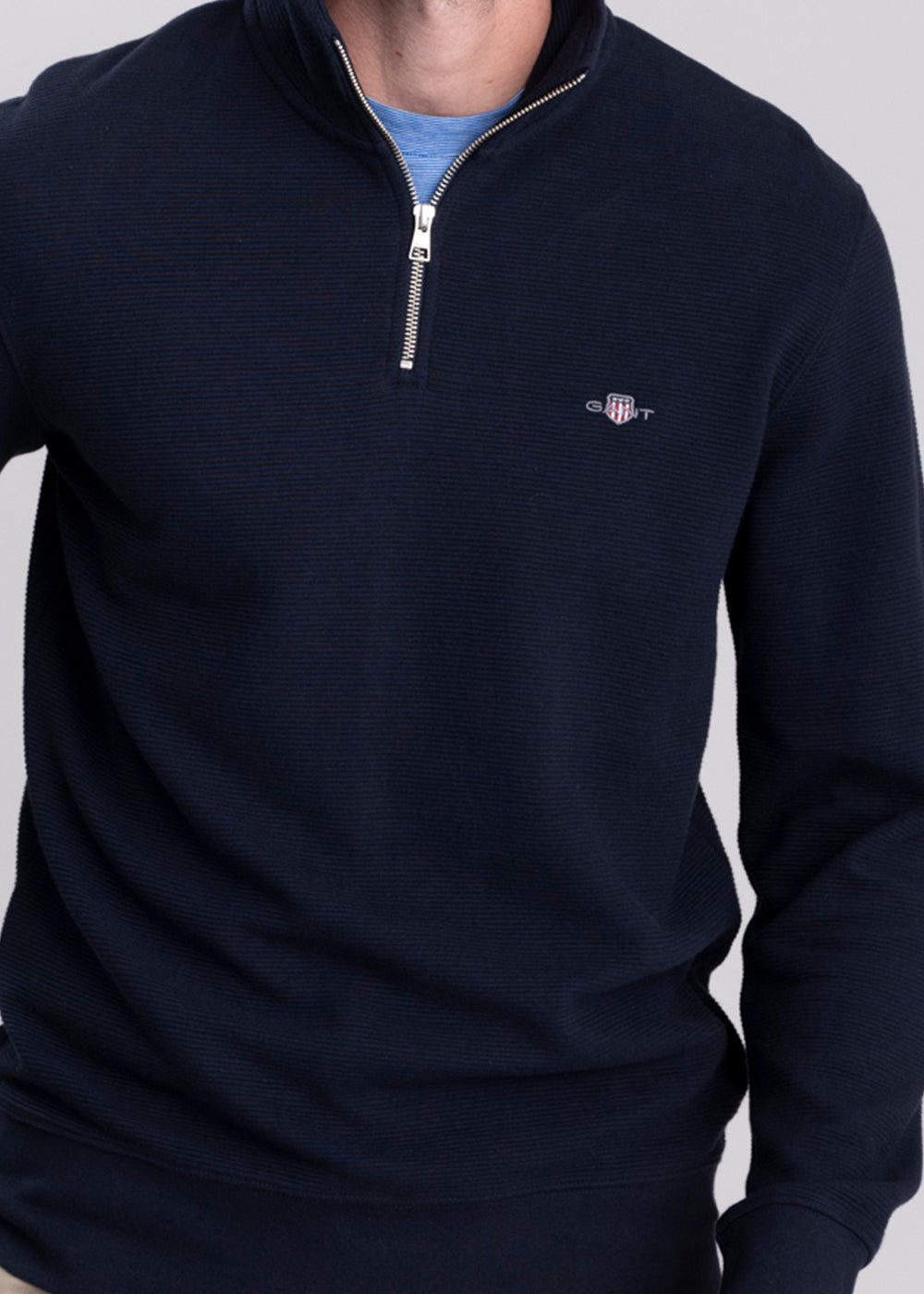 Texture Half Zip Sweatshirt