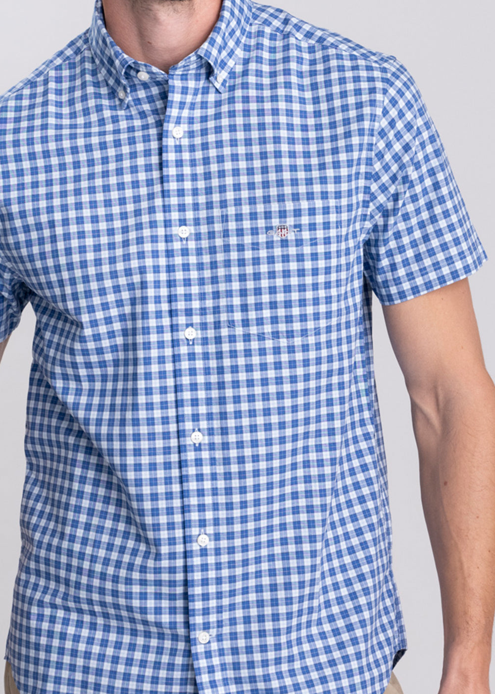 Classic Poplin Check Short Sleeve Shirt