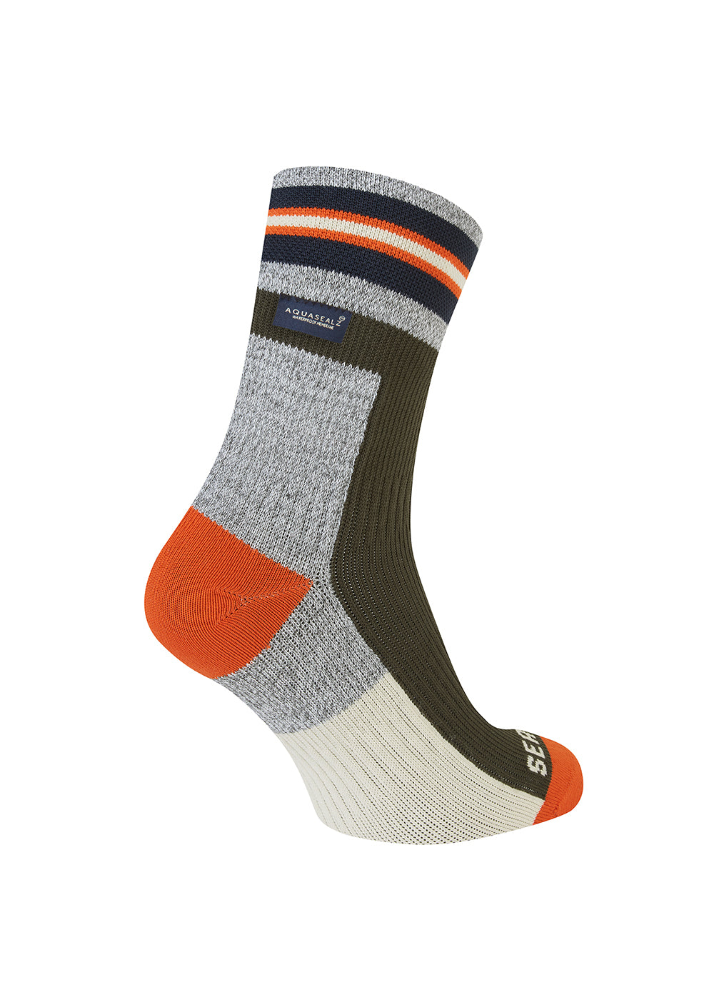 Surlingham A Waterproof All Weather Ankle Length Striped Cuff Socks