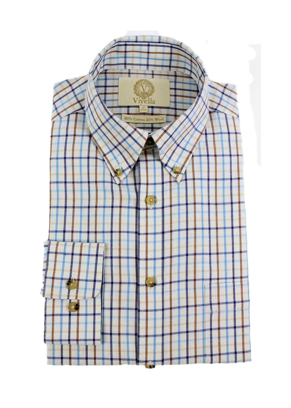 Viyella Medium Tattersall Shirt – Ice Blue – Humes Outfitters