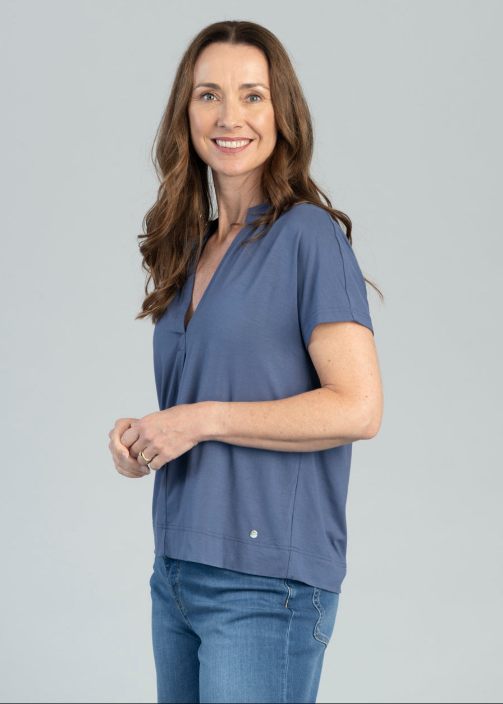 Mos Mosh MMShira T-Shirt – Crown Blue – Humes Outfitters