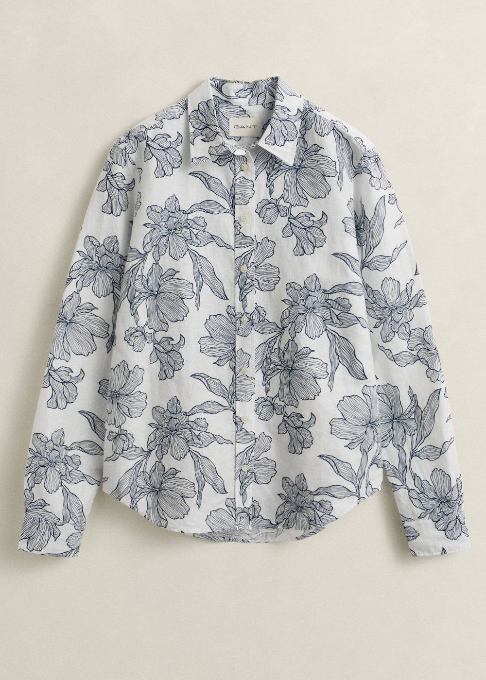Floral Print Linen Silk Shirt