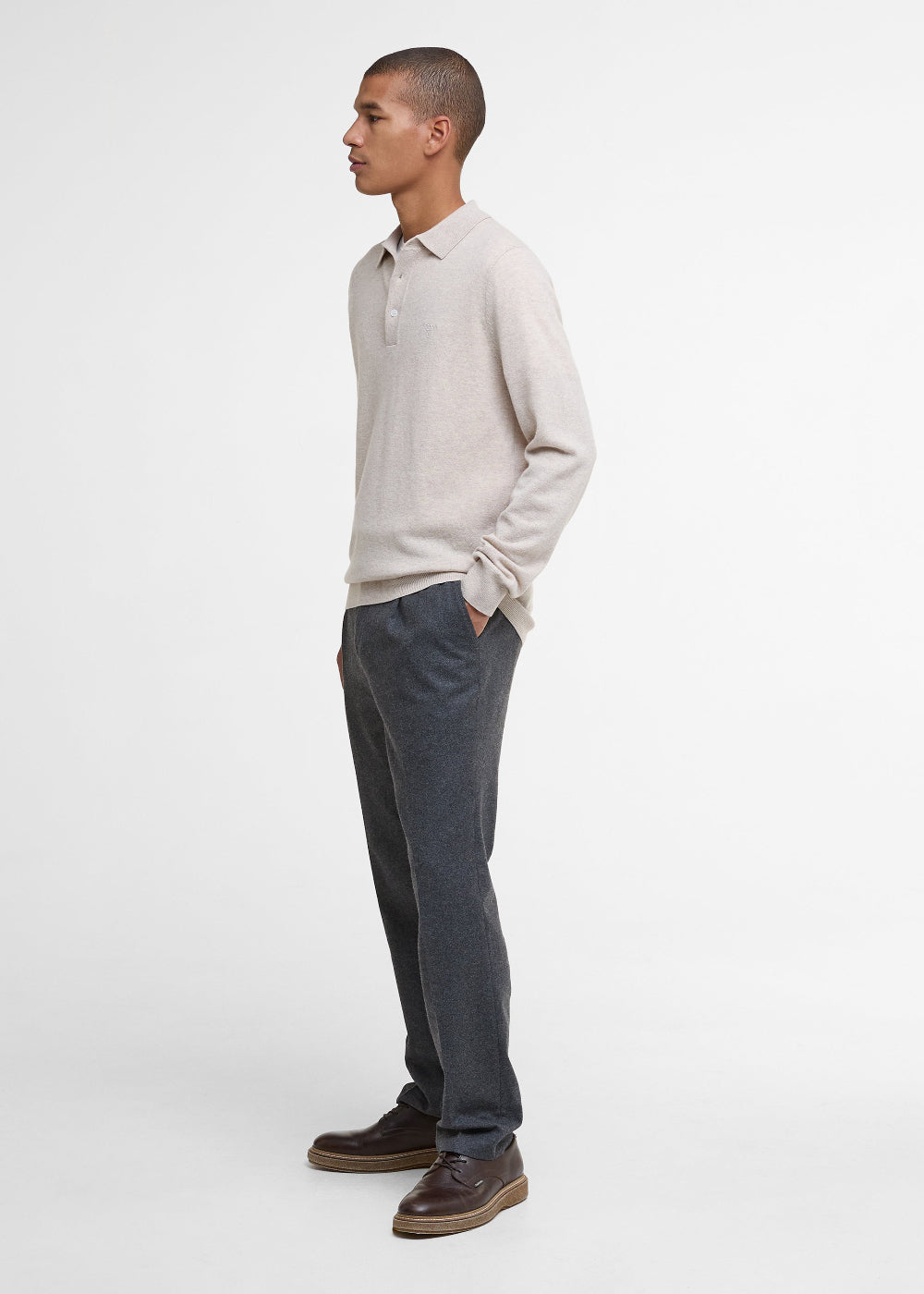 Hutherston Knitted Polo Shirt