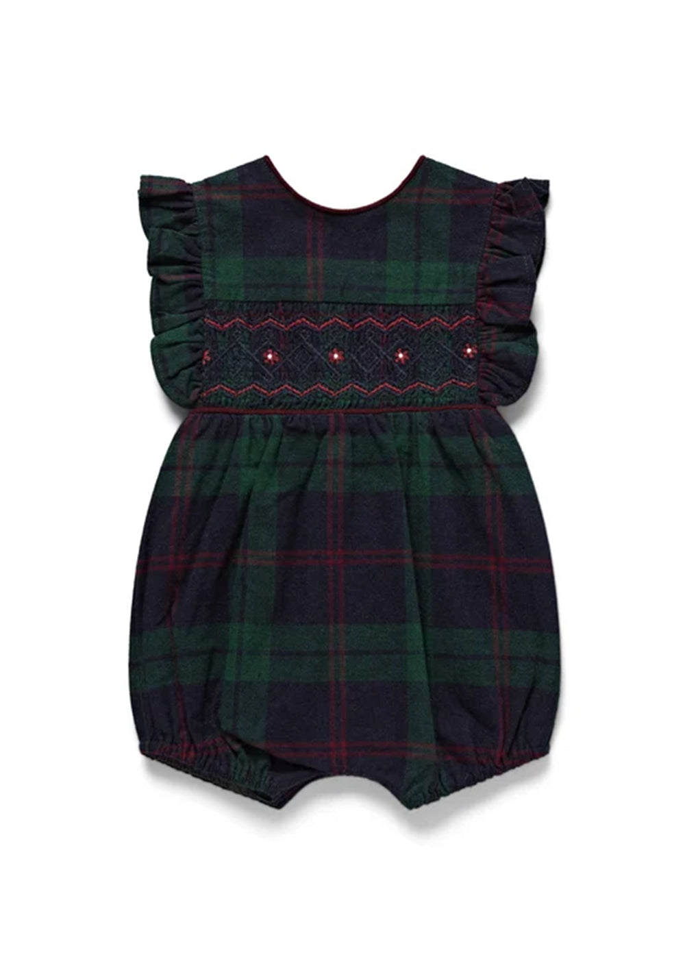 Tartan Smocked Romper