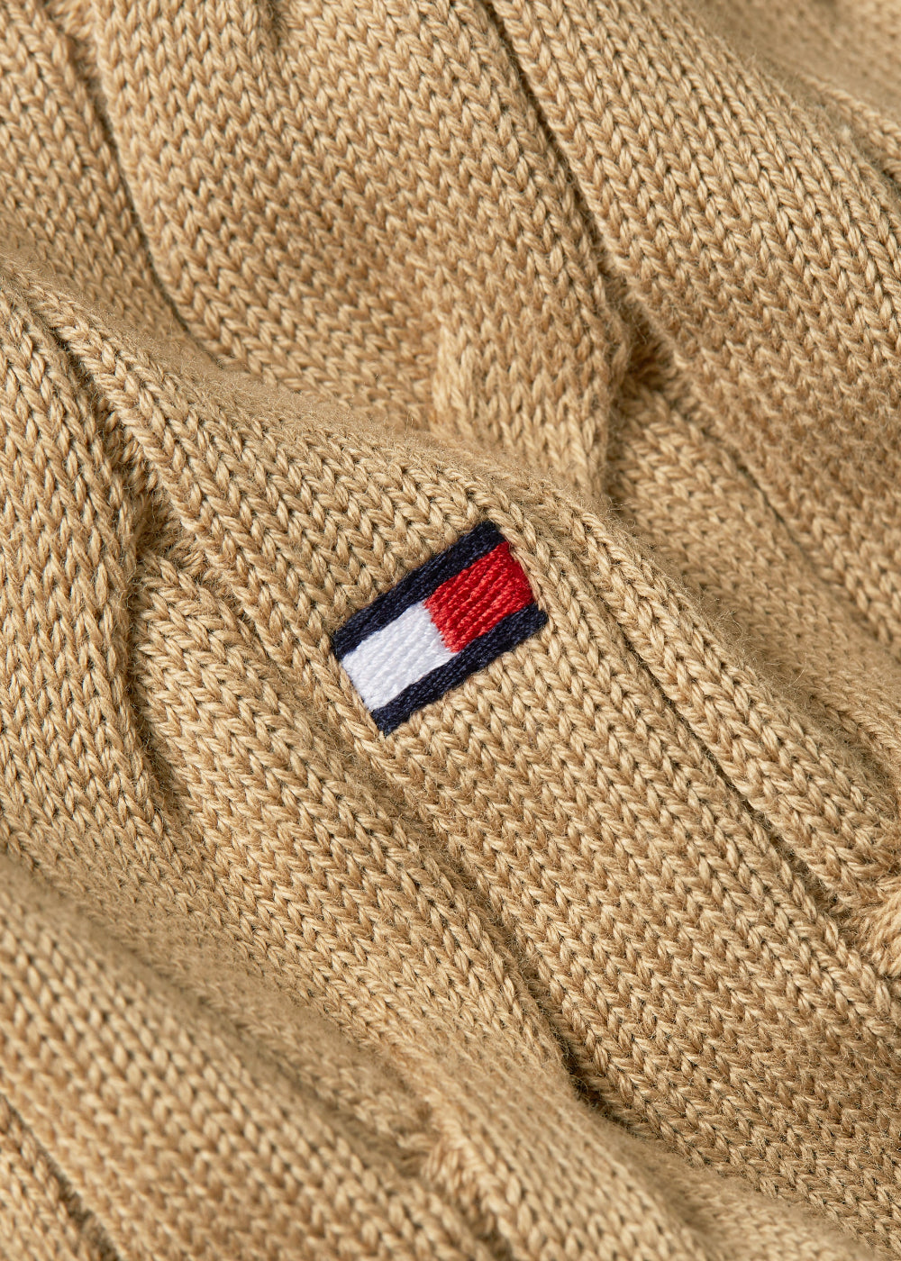 Classic Cotton Cable Crew Neck