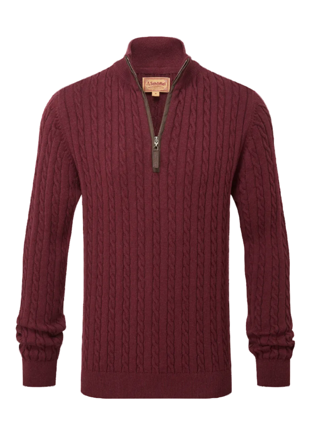 Calton Cotton Cashmere Cable 1/4 Zip Jumper