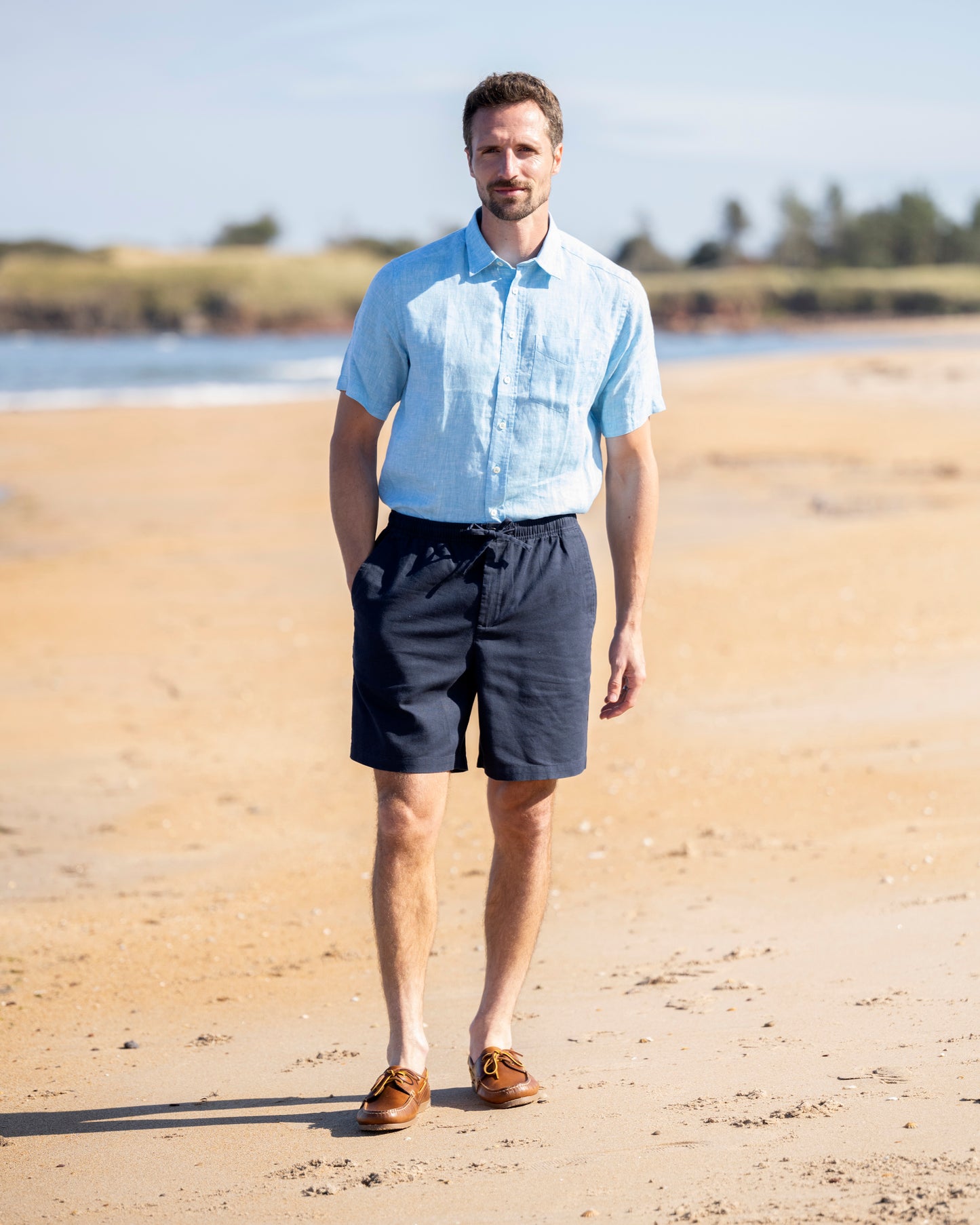 Cotton Linen Relaxed Shorts