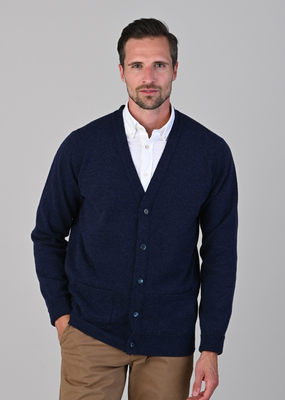 Rob 2 Ply Lambswool Cardigan - Astra - 0