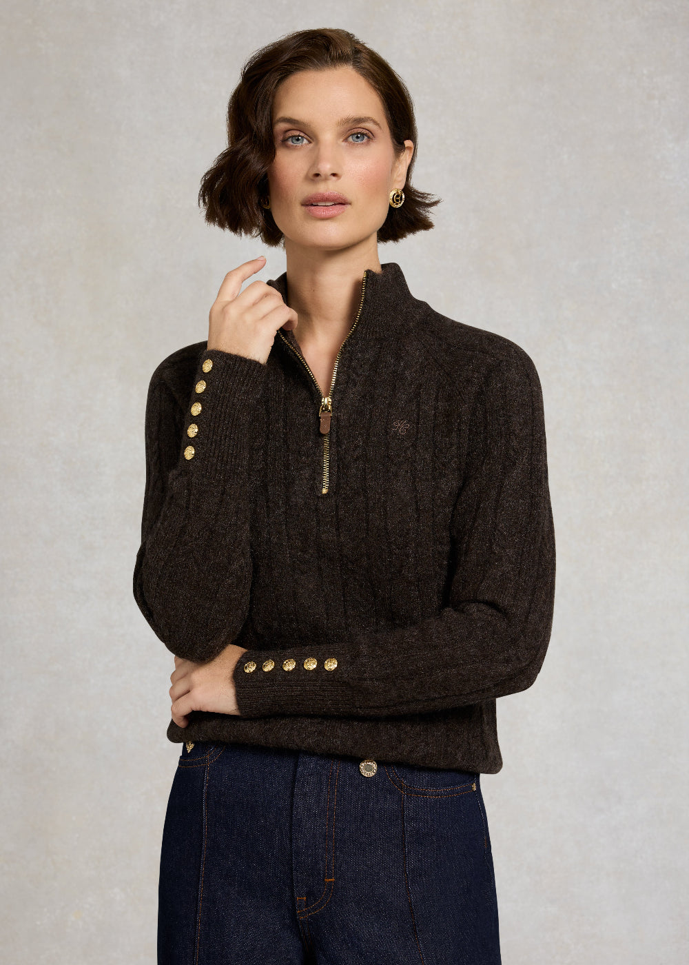 Bridget Quarter Zip Knit