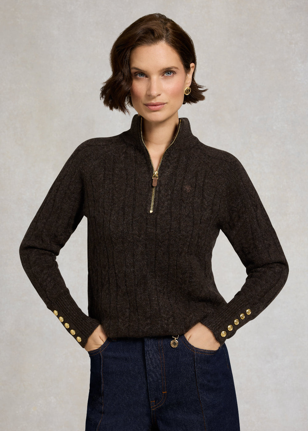 Bridget Quarter Zip Knit