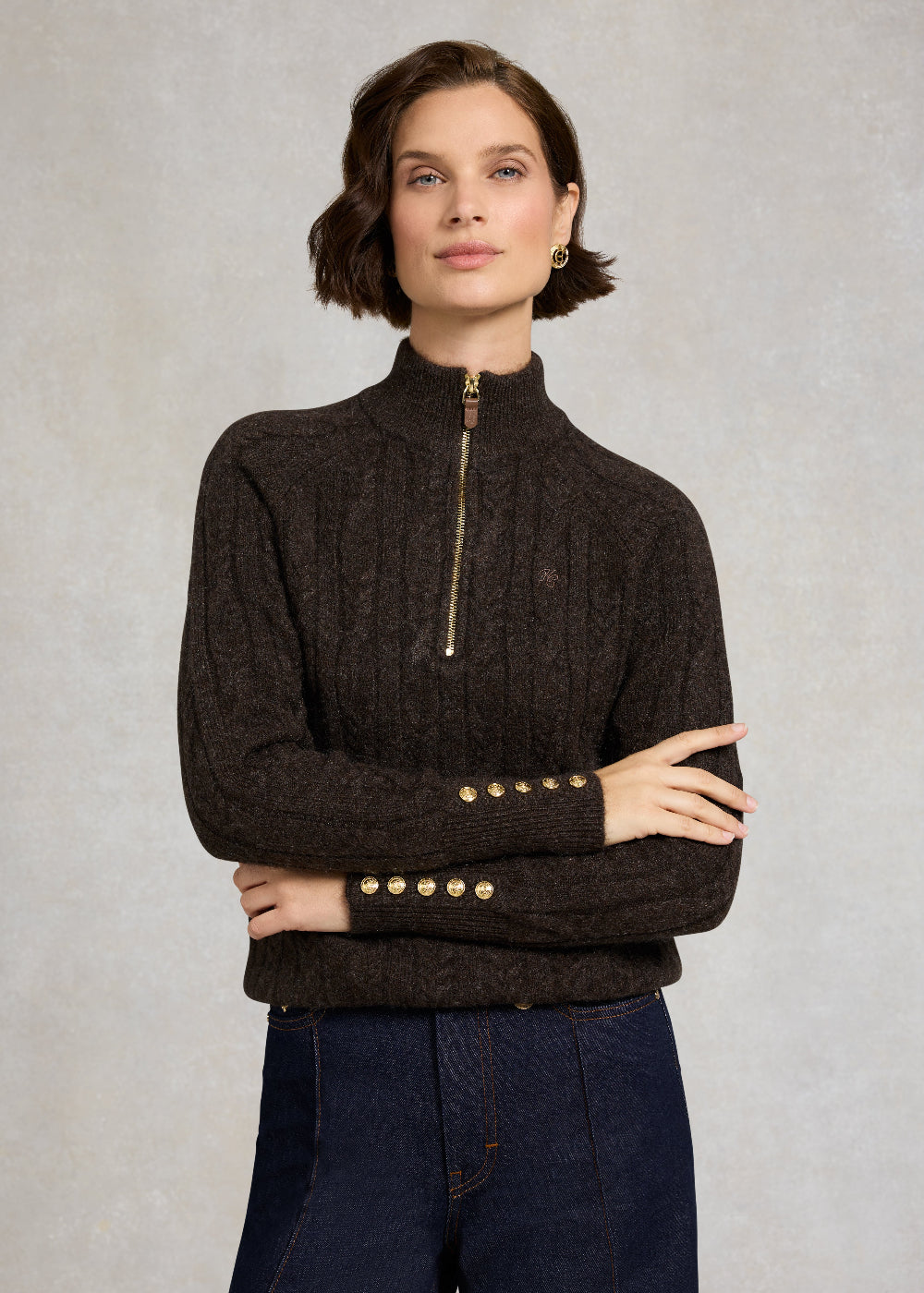 Bridget Quarter Zip Knit