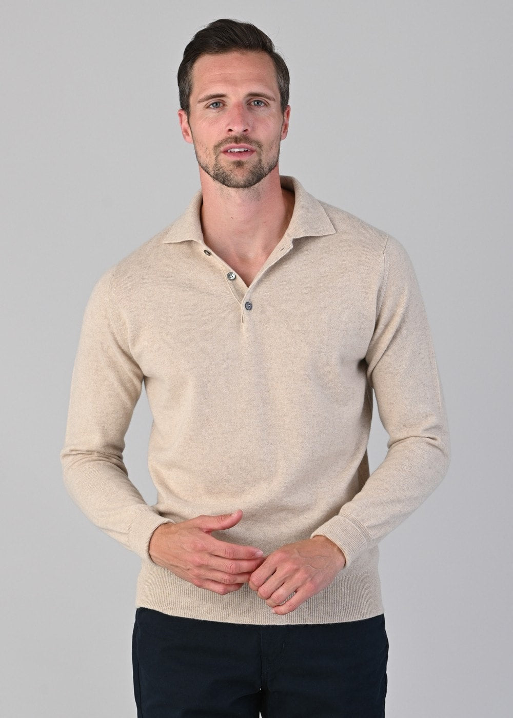Oxton 1 Ply Cashmere Sport Shirt - Linen - 2