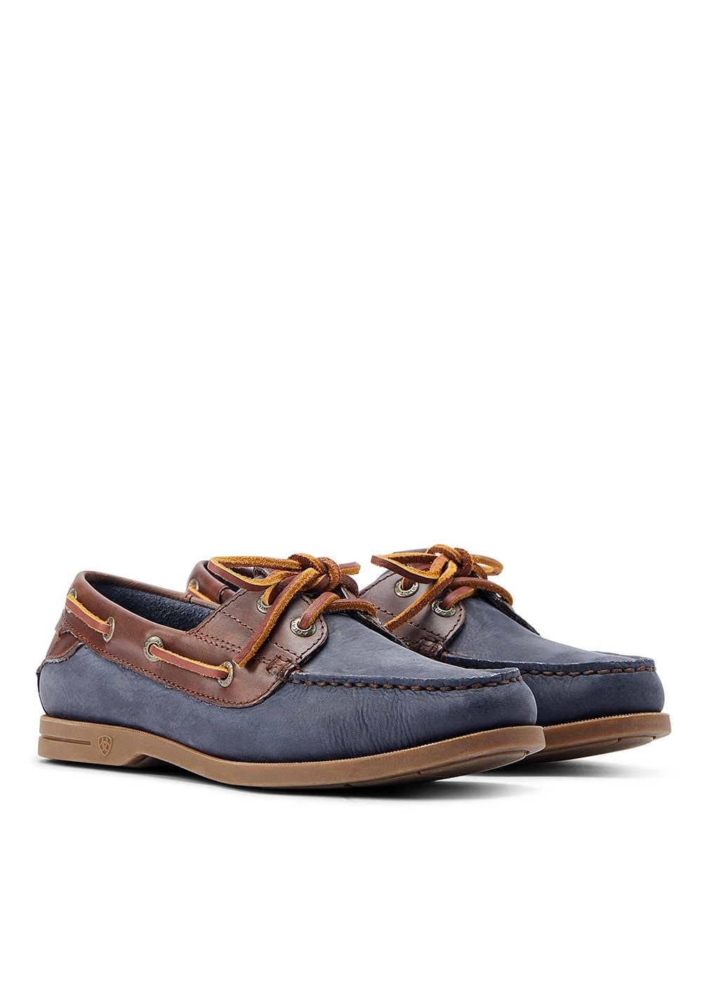 Antigua Deck Shoes - Navy and Chocolate - 1