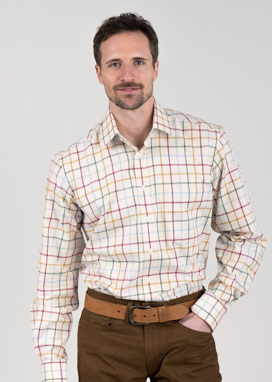 Douglas Shirt - Wine, Green and Gold - 1